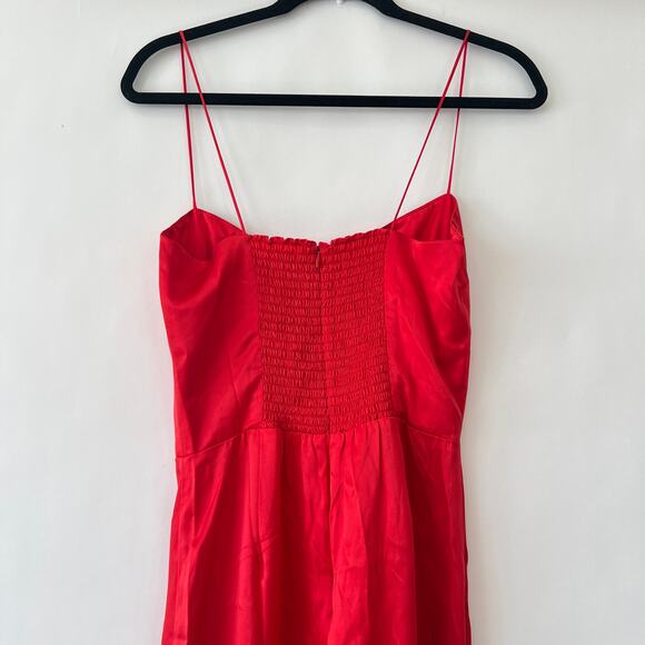 Reformation Womens Frankie Silk Dress Tango Size 6 NWT - Picture 5 of 6